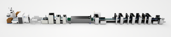 Fold Gluer + Flip Stacker + Portable Collaborative Robot Palletizer